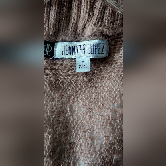 Dusty Rose Asymmetrical Long Cardigan Sweater - Picture 4 of 4